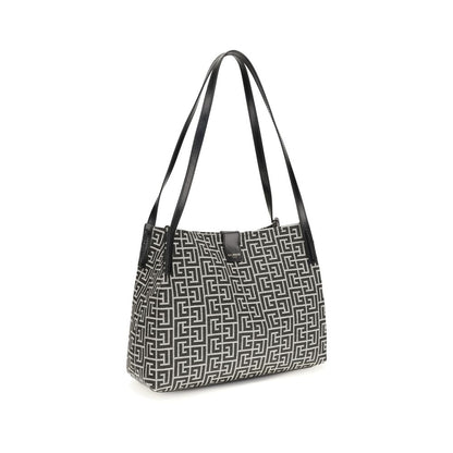 Black Cotton Shoulder Bag