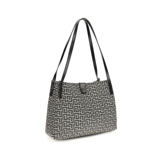 Black Cotton Shoulder Bag