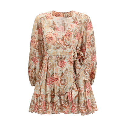 Multicolor Cotton Casual Dress