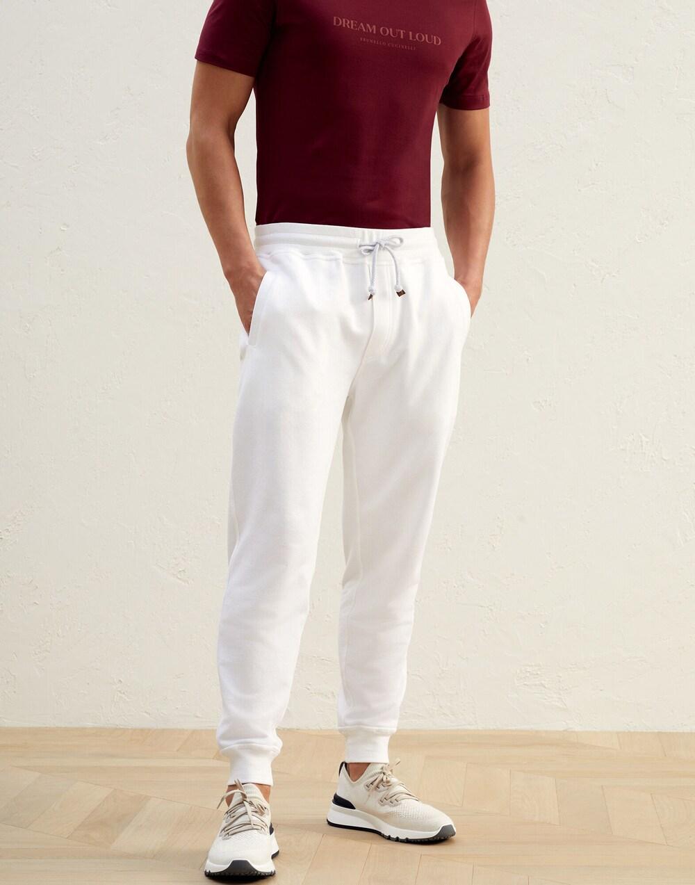 White Cotton Joggers (Workout Pants)