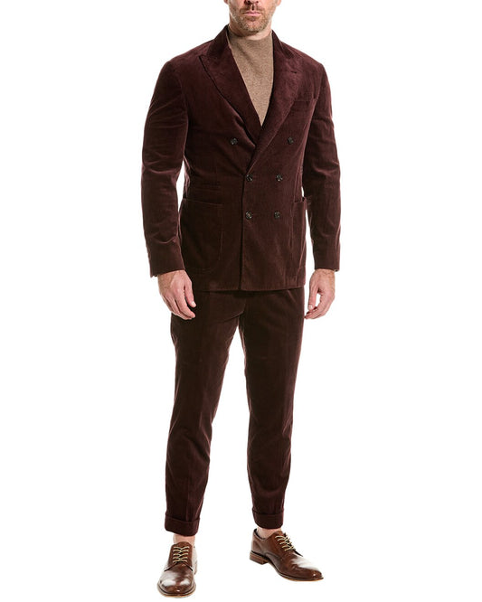 Purple Cotton Two-Piece Suit