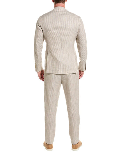 Brown Linen Two-Piece Suit