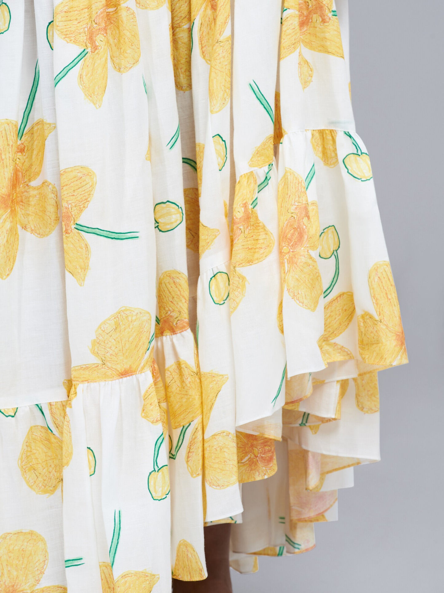 Yellow Fibres Long Skirt