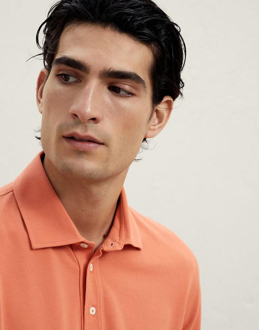 Bicolor Cotton Polo Shirt