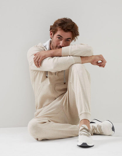 Beige Cashmere Joggers (Workout Pants)