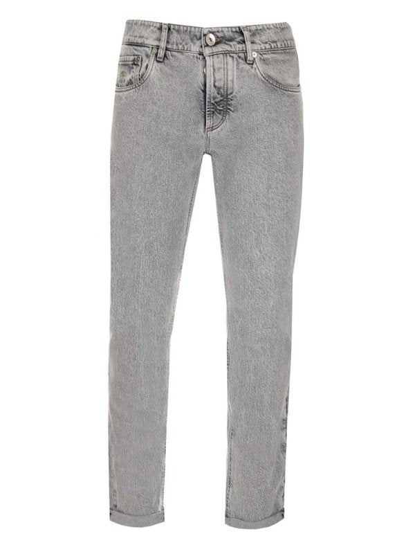Black Cotton Slim Fit Jeans