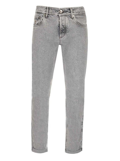 Black Cotton Slim Fit Jeans
