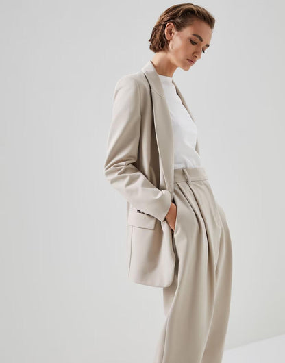 Bicolor Cotton Blazer