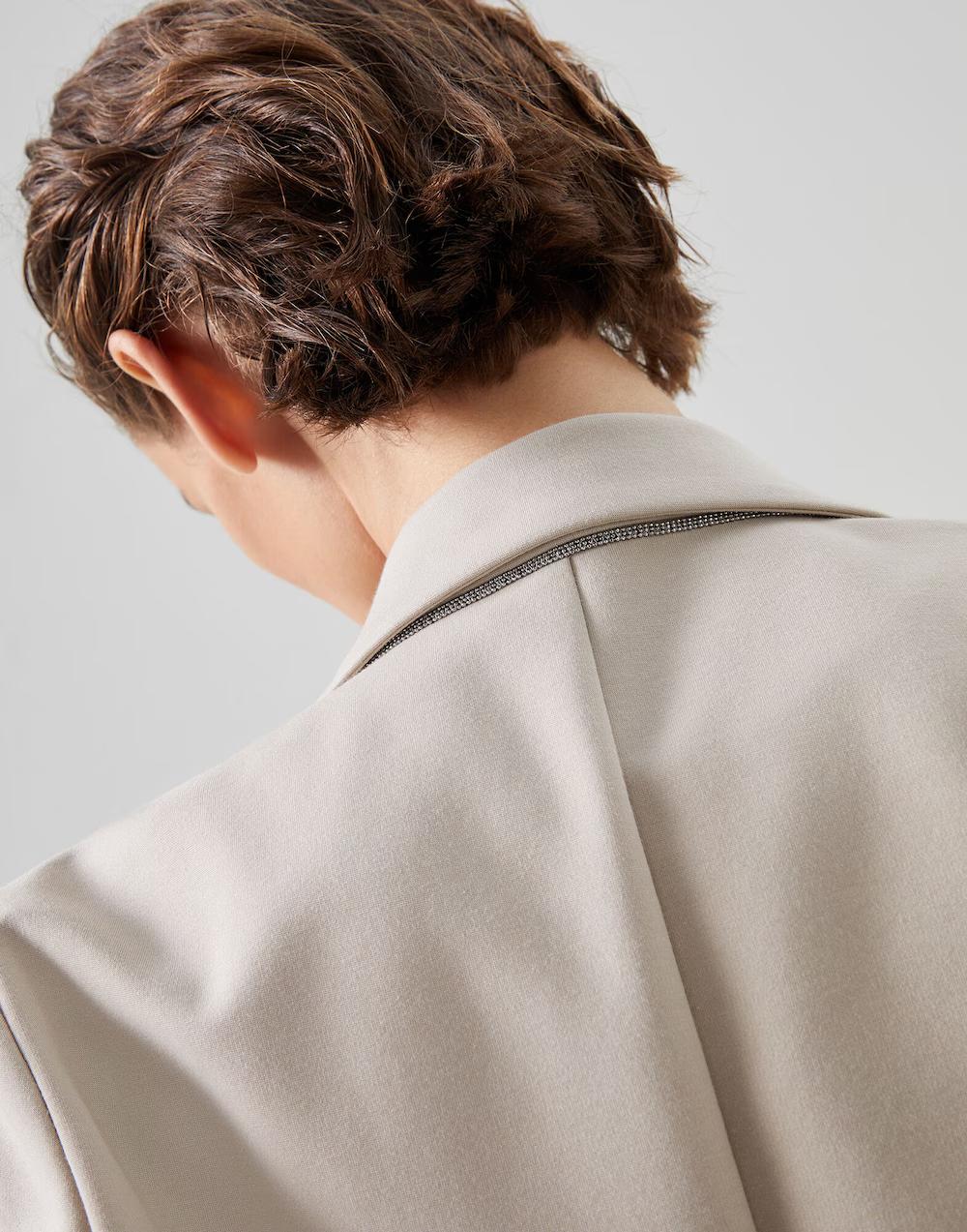 Bicolor Cotton Blazer