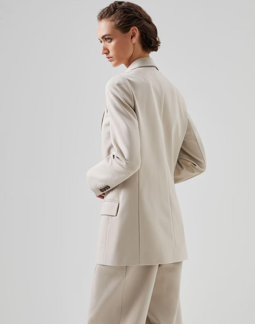 Bicolor Cotton Blazer