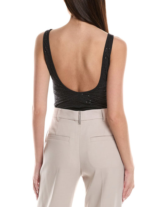 Gray Cotton Bodysuit