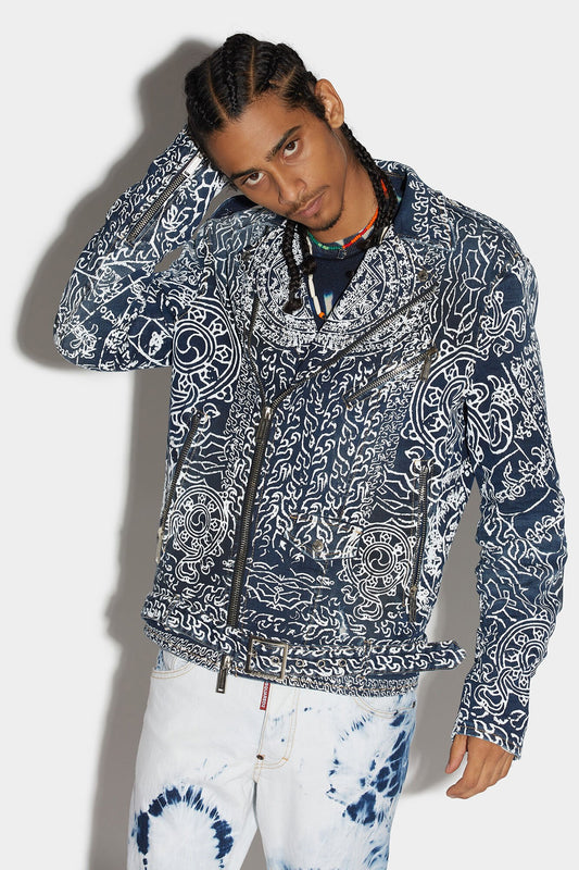 Blue Fibres Biker Jacket