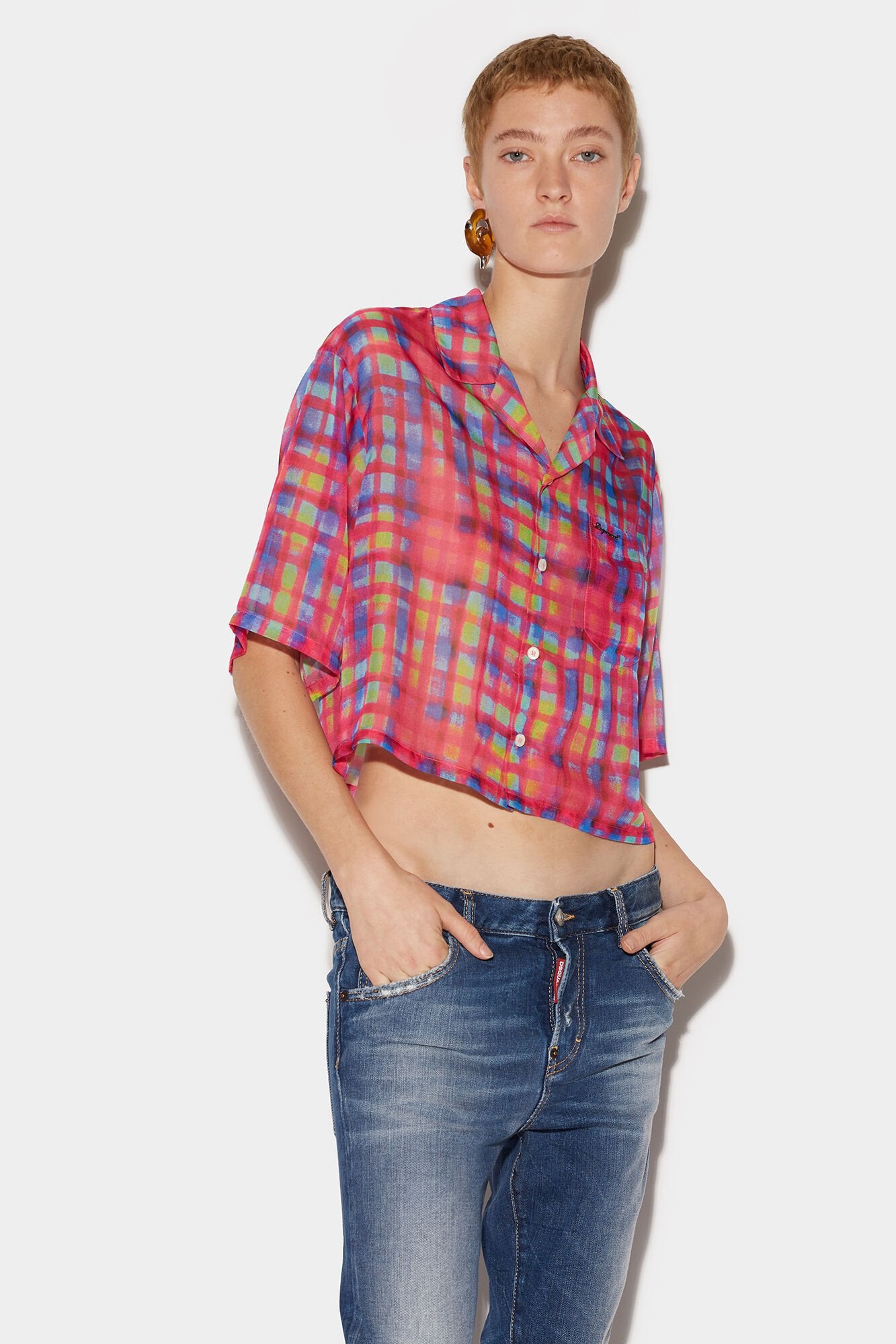 Multicolor Fibres Pattern Shirt