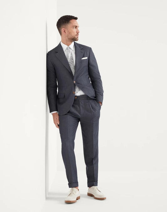 Gray Wool Two-Piece Suit