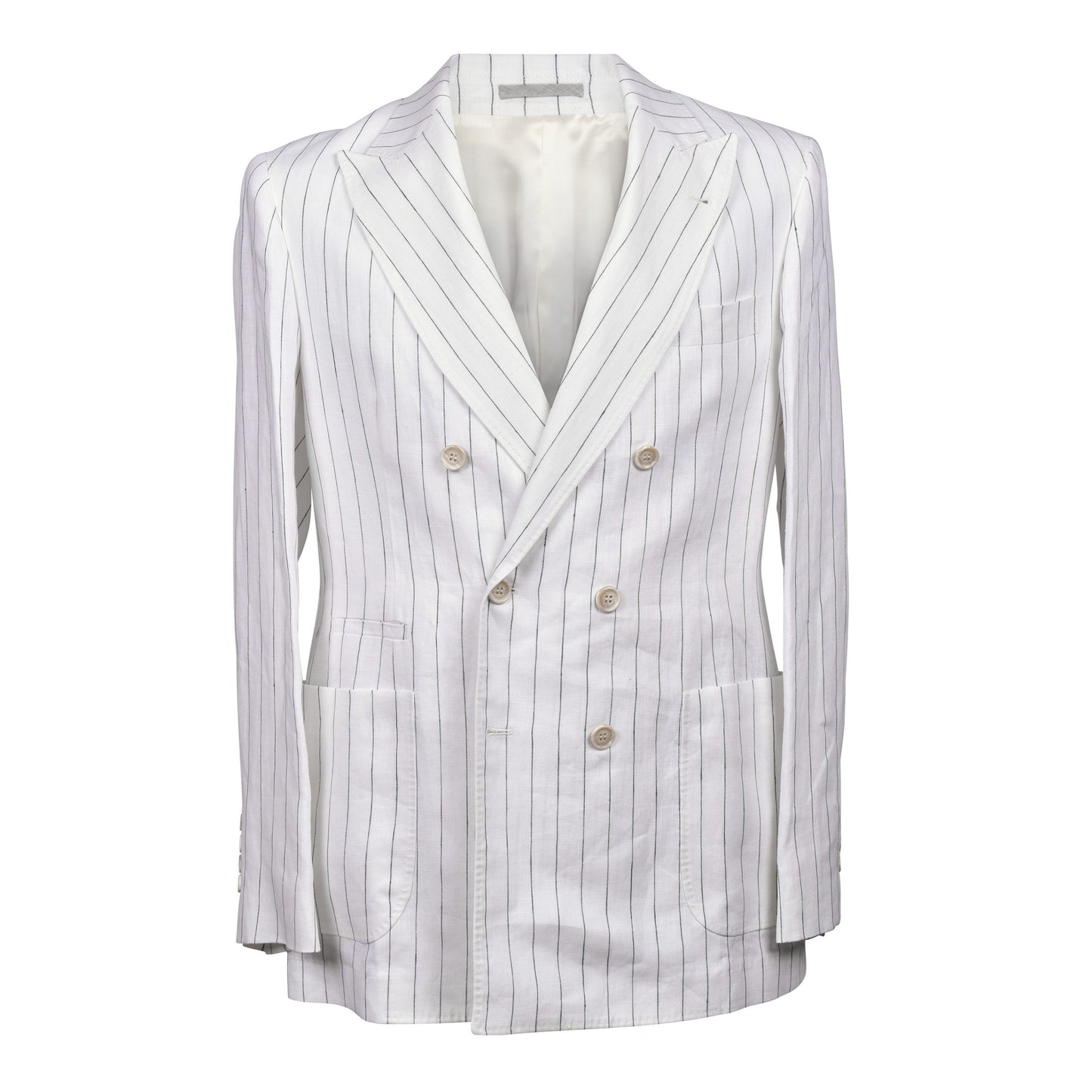 White Linen Two-Piece Suit