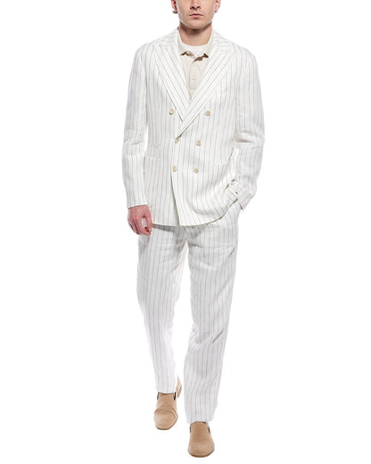 White Linen Two-Piece Suit