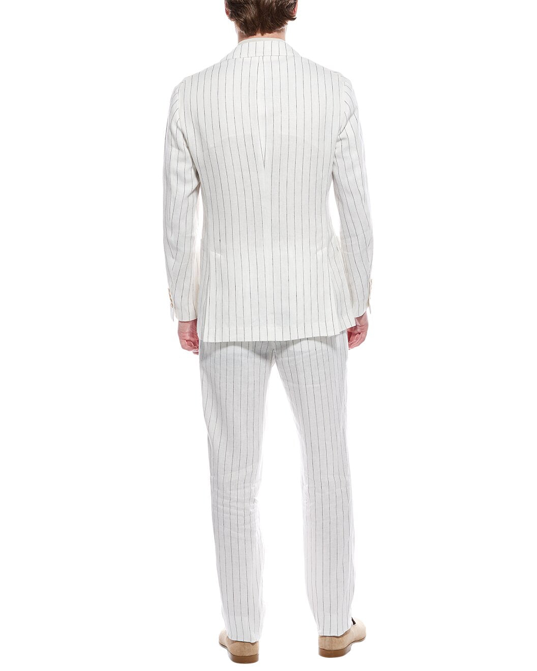 White Linen Two-Piece Suit