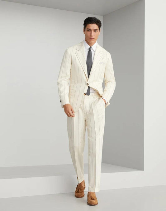 Bicolor Wool Two-Piece Suit