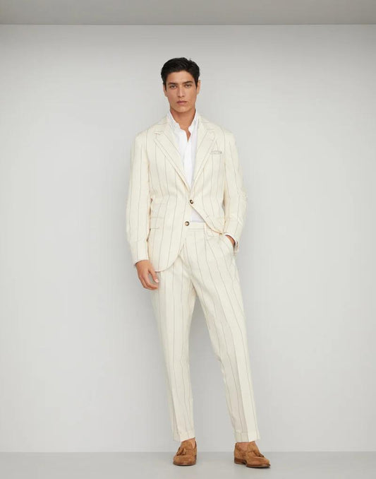 Bicolor Wool Two-Piece Suit