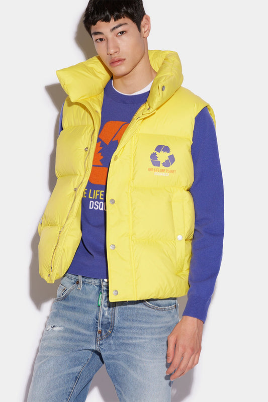 Yellow Fibres Sleveless Jacket