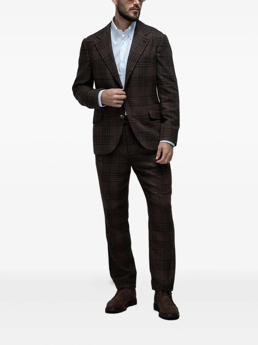 Brown Wool Two-Piece Suit