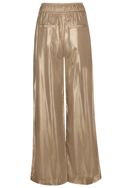 Gold Viscose Casual Pants