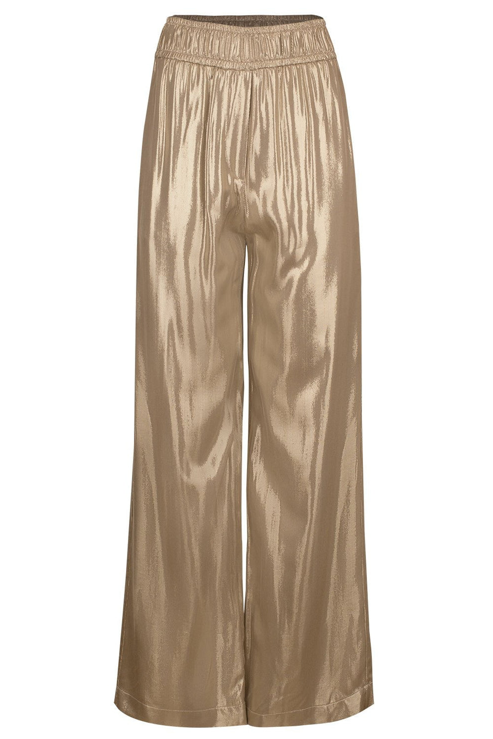Gold Viscose Casual Pants
