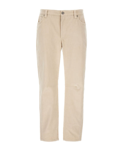 White Cotton Casual Pants