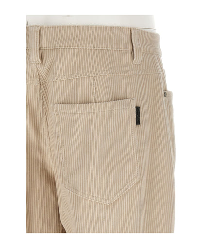 White Cotton Casual Pants