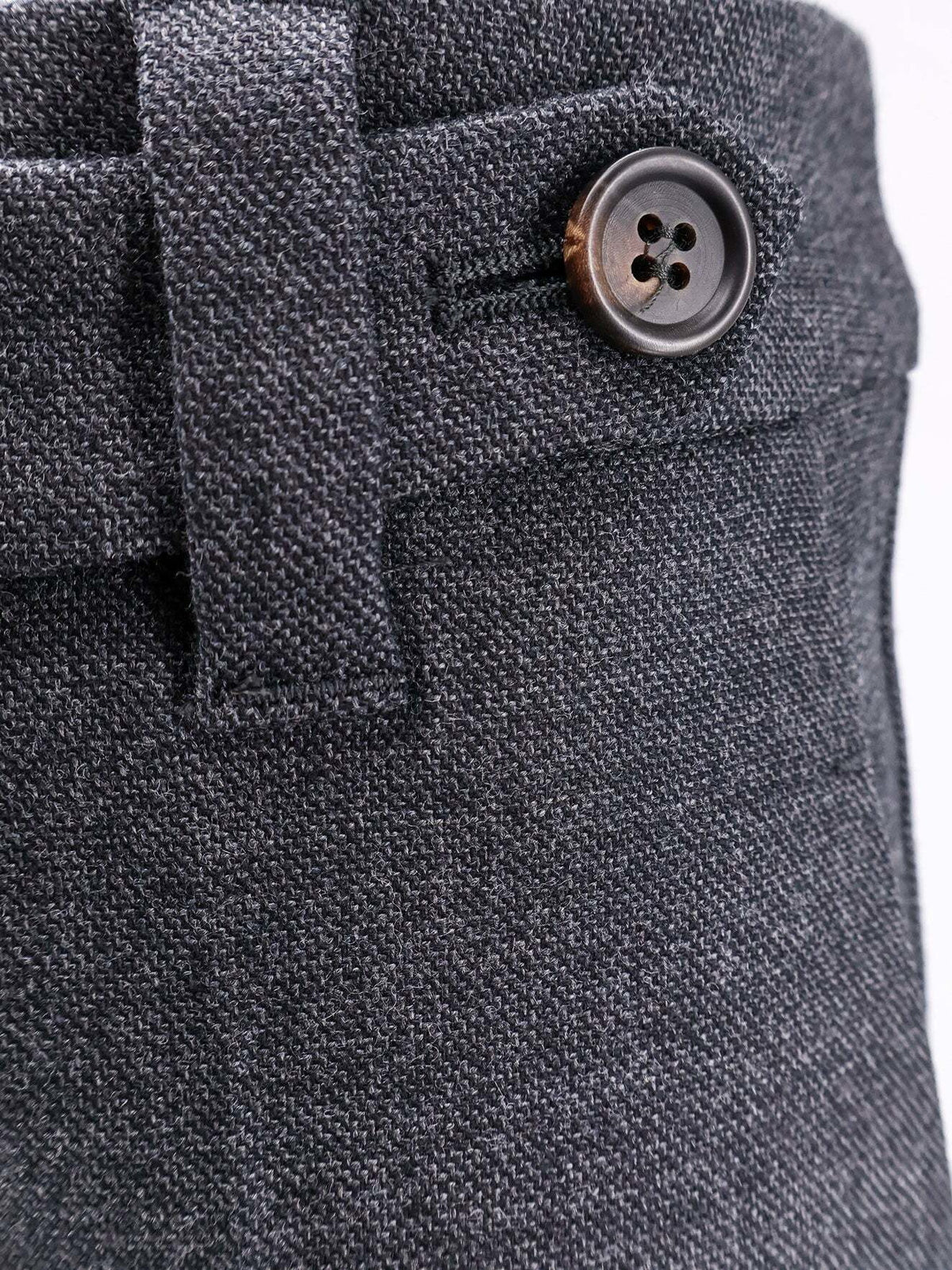 Gray Wool Casual Pants