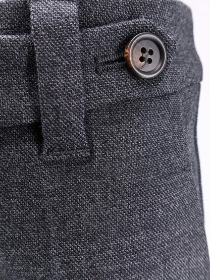 Gray Wool Casual Pants