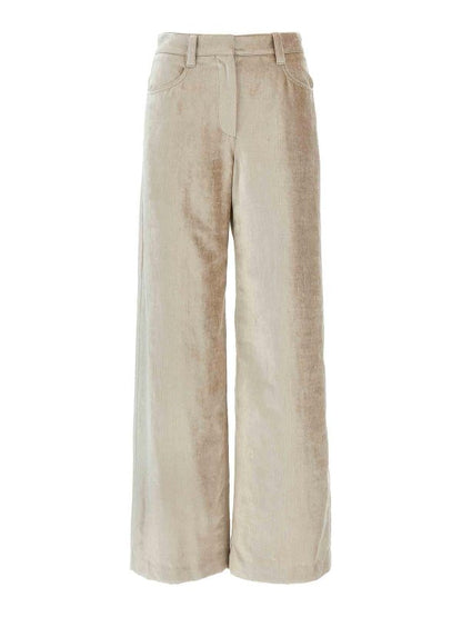 Pink Cotton Casual Pants