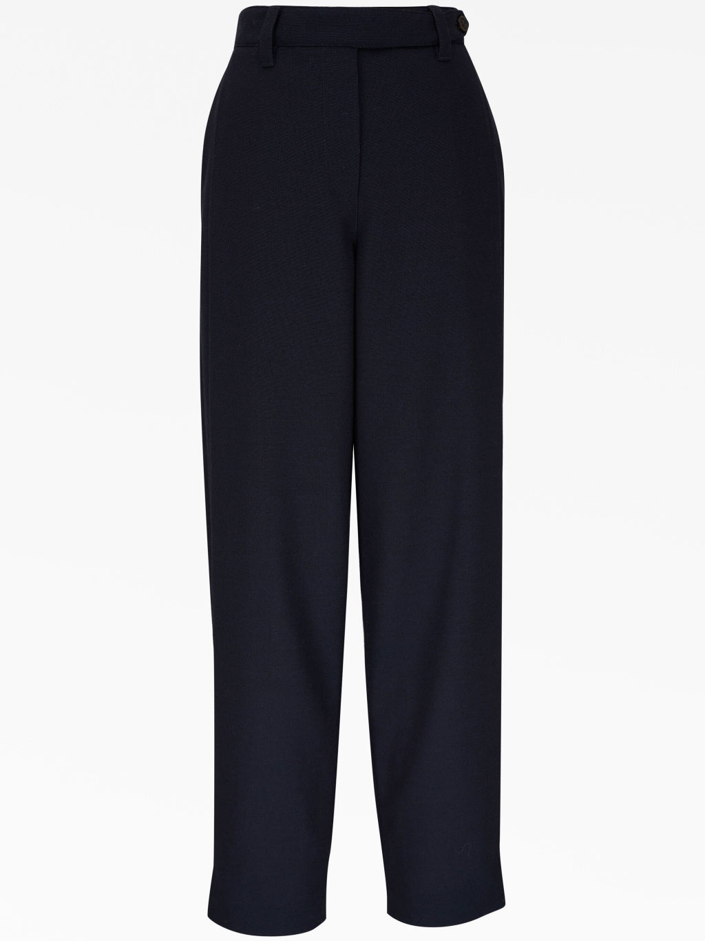 Blue Wool Casual Pants