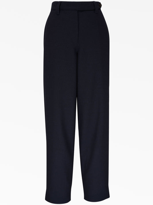 Blue Wool Casual Pants