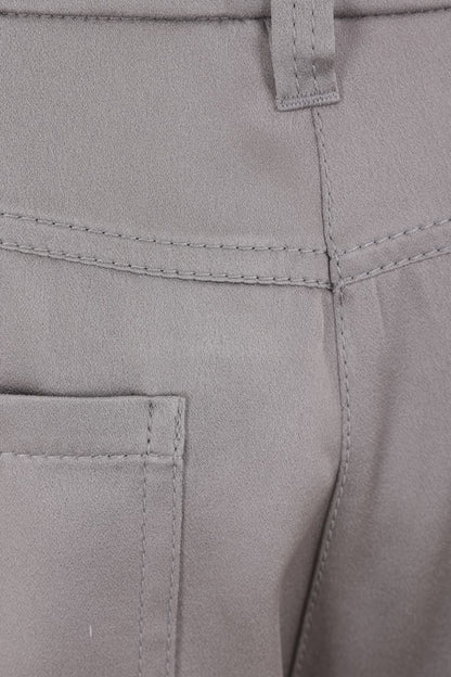 Gray Acetate Casual Pants