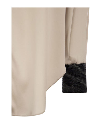 Beige Silk Shirt