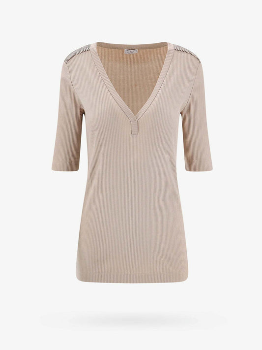 Beige Cotton T-Shirt