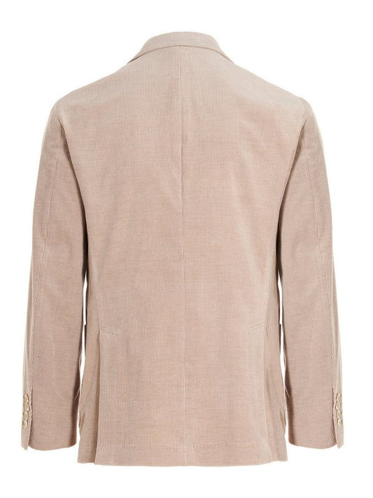 Beige Cotton Blazer