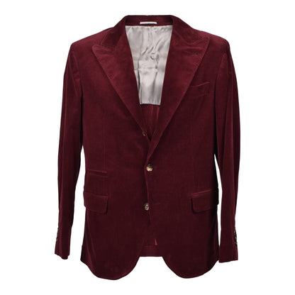Burgundy Cotton Blazer
