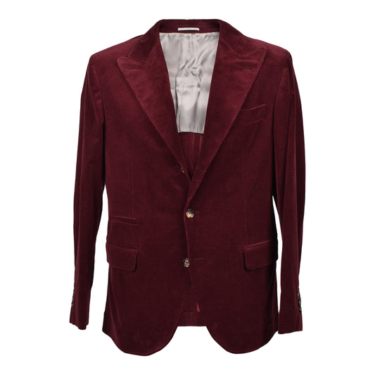 Burgundy Cotton Blazer