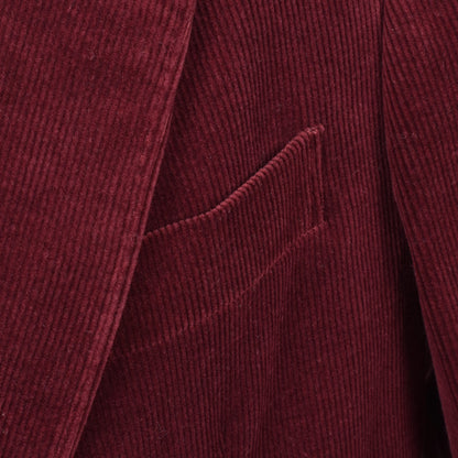 Burgundy Cotton Blazer
