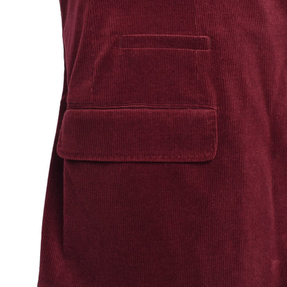 Burgundy Cotton Blazer