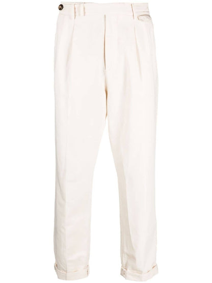 White Linen Casual Pants