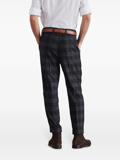 Gray Silk Casual Pants