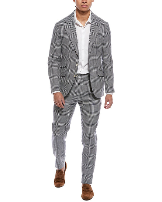 Blue Linen Two-Piece Suit