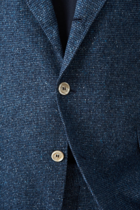 Blue Silk Two-Piece Suit