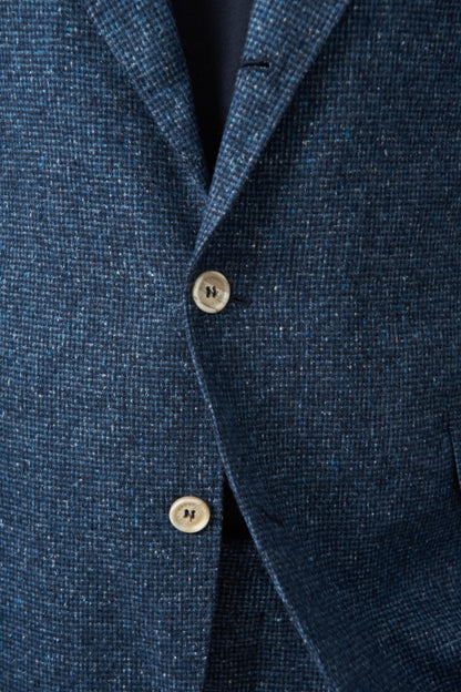 Blue Silk Two-Piece Suit
