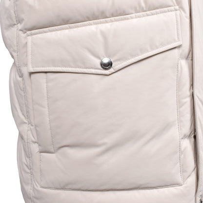 White Polyamide Full-Length Jacket