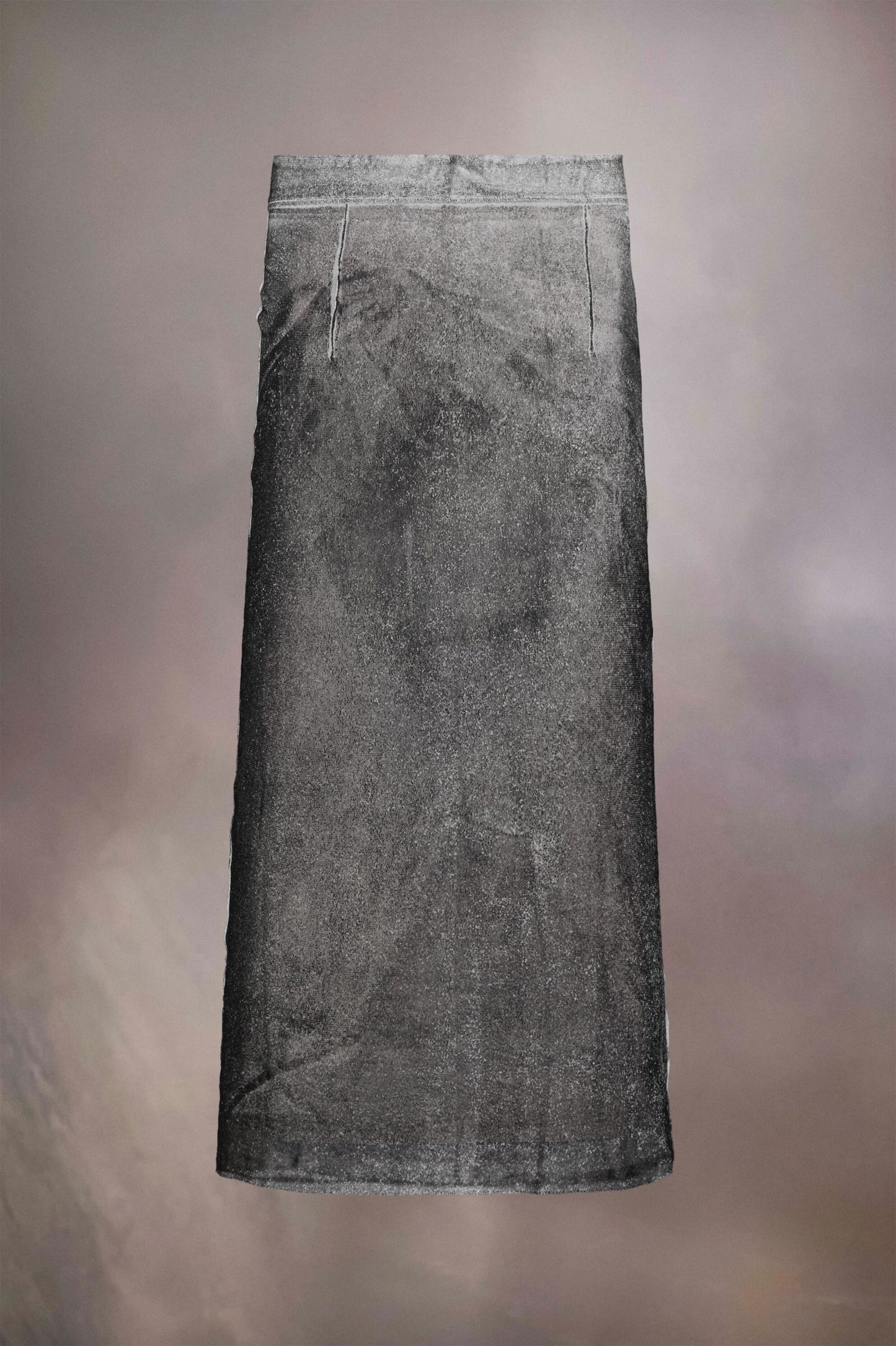 Black And White Fibres Midi Skirt