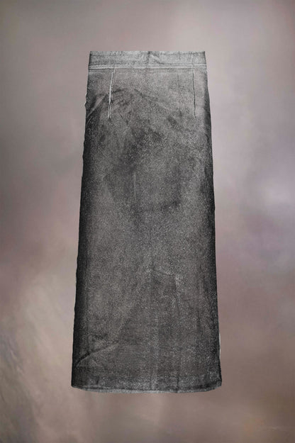 Black And White Fibres Midi Skirt